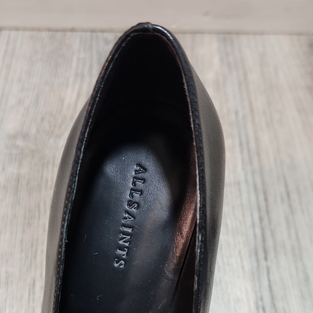 ALLSAINTS Xerxes  Black Block Heels - Picture 2 of 10